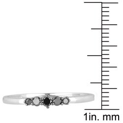 Sterling Silver 1/6ct TDW Black Diamond Fashion Ring