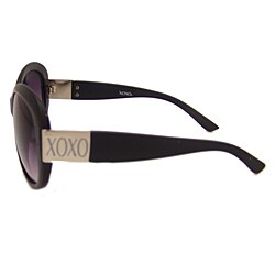 XOXO Women's 'Atlantis' Black Oversized Grey Gradient Lens Sunglasses