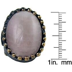 Bronze Rose Quartz Cocktail Ring