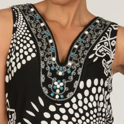 Tiana B Women's Jewel Embellished V-neck Dress