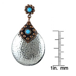 Silvermoon Sterling Silver and Beaded Copper Turquoise Earrings