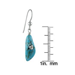 Silvermoon Sterling Silver Carved Howlite Tulip Earrings