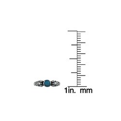 Southwest Moon Sterling Silver Turquoise Accent Toe Ring