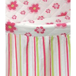 Embrace Bassinet with Stripe and Flower Bedding Set