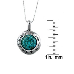 Southwest Moon Sterling Silver Carved Howlite Flower Necklace