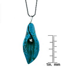 Silvermoon Sterling Silver Howlite Tulip Necklace