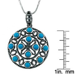 Silvermoon Sterling Silver Turquoise Cabochon Necklace
