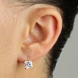 Ultimate CZ 10k Yellow Gold Cubic Zirconia Earrings
