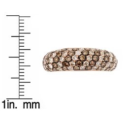 Dyach 14k Rose Gold 1 1/2ct TDW Brown and White Diamond Ring (G-H, I1-I2)