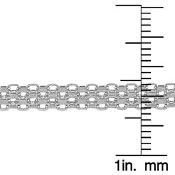 14k White Gold 7.25-inch Bizmark Bracelet