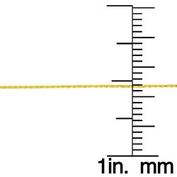14k Yellow Gold 18-inch Diamond-cut Round Wheat Chain