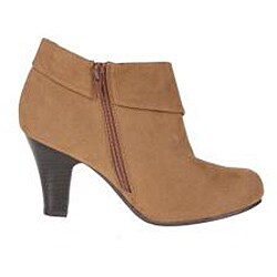 Story Women's Suede Ankle Rhinestone Embellished Bootie 