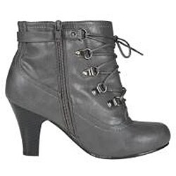 Story Women's Round Toe Laced Up Ankle Bootie