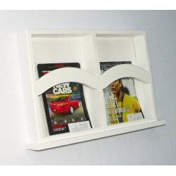On-the-wall Double Magazine Rack with Base
