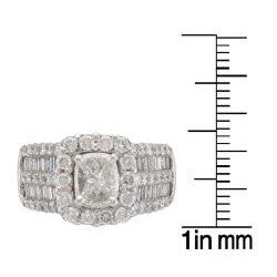 14k White Gold 3ct TDW Diamond Engagement Ring (H-I, I1)