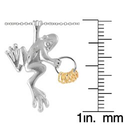Wish Ring Sterling Silver Frog Necklace