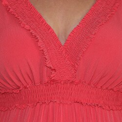 Charle Marikina Women's Plus Size Empire Waist Shirred Jersey Dress