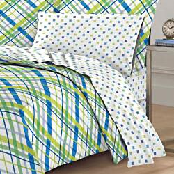 Crisscross 7-piece Full-size Bed in a Bag with Sheet Set