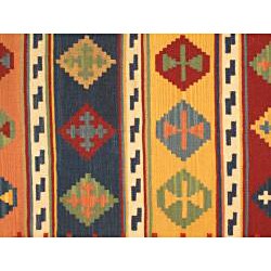 Hand-woven Shirvan Kilim Multi Wool Rug (4' x 6')