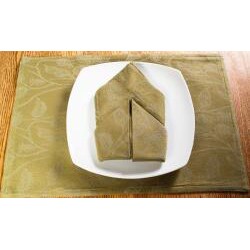 Floral Sage Green Placemat and Napkin 8pc Set 