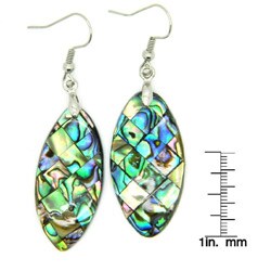 Pearlz Ocean Abalone Shell Marquise Dangle Earrings