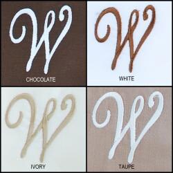 Egyptian Cotton 300 Thread Count Solid Script 'W' Monogram Sheet Set