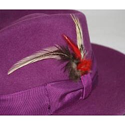 Ferrecci Men's Purple Wool Fedora Hat