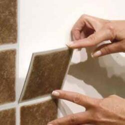 Self Stick Pewter Vinyl Wall Tiles Backsplash (4