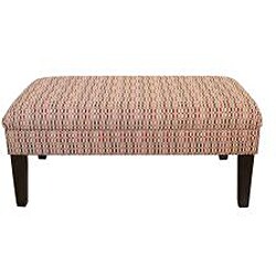 Decorative Geometric Multicolor Storage Bench 