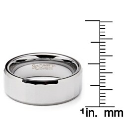 Men's Tungsten Rectangular Facet Band (8 mm)