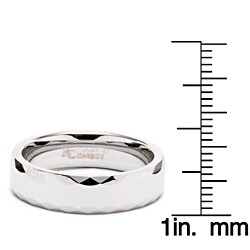 Men's Tungsten Triangular Faceted Edge Ring (6 mm)