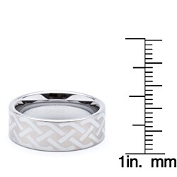Men's Tungsten Celtic Laser-etched Ring (8 mm)