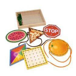 Melissa & Doug Lace and Trace Shapes Play Set