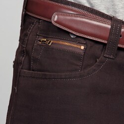 Enzo Tovare Men's Modern Fit Brown Denim Jeans