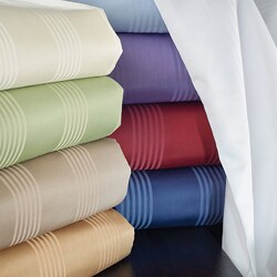 Fresno Stripe Cotton Sateen 400 Thread Count King/ California King Sheet Set