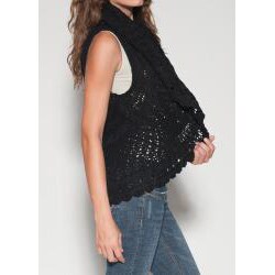 Elan Women's Crocheted Sweater Vest