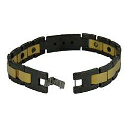 Men's Tungsten Obsessed Two-tone Cubic Zarconia Bracelet (14 mm)