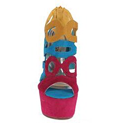 Elegant Women's 'Fairley-1' Fuchsia Wedge Heels