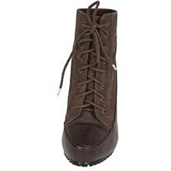 Beston Women's 'Toky-1' Brown Denim Boots