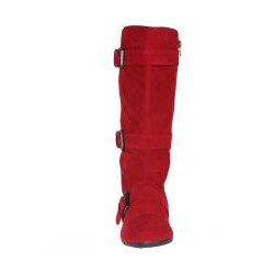 Story Women's 'Parker-1' Red Buckle Mid-Calf Boots
