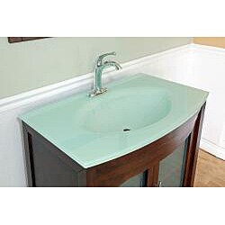 Walnut 39.4-inch Birch Wood Single Bathroom Vanity and Sink