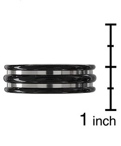 Men's Titanium and Black Rhodium Band (8 mm)