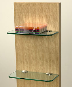 Oak Pillar Storage Computer Desk