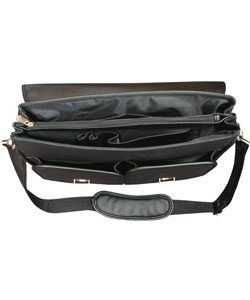Amerileather World Class Black Leather Executive Briefcase