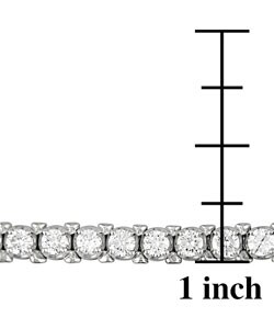 14k White Gold 4ct TDW Diamond Bracelet (G-H, I1)