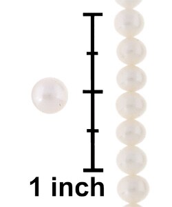 DaVonna Freshwater Cultured Pearl Necklace/ Earrings Set (5-5.5 mm)