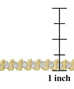 14k Gold 2ct Diamond 'S' Tennis Bracelet (J-K, I2-3)