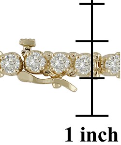 14k Yellow Gold 4ct TDW Diamond Tennis Bracelet (G-H, I1)