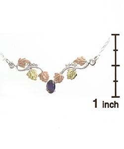 Black Hills Gold Silver Sapphire Necklace