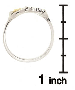 Black Hills Gold Silver 'Mom' Ring